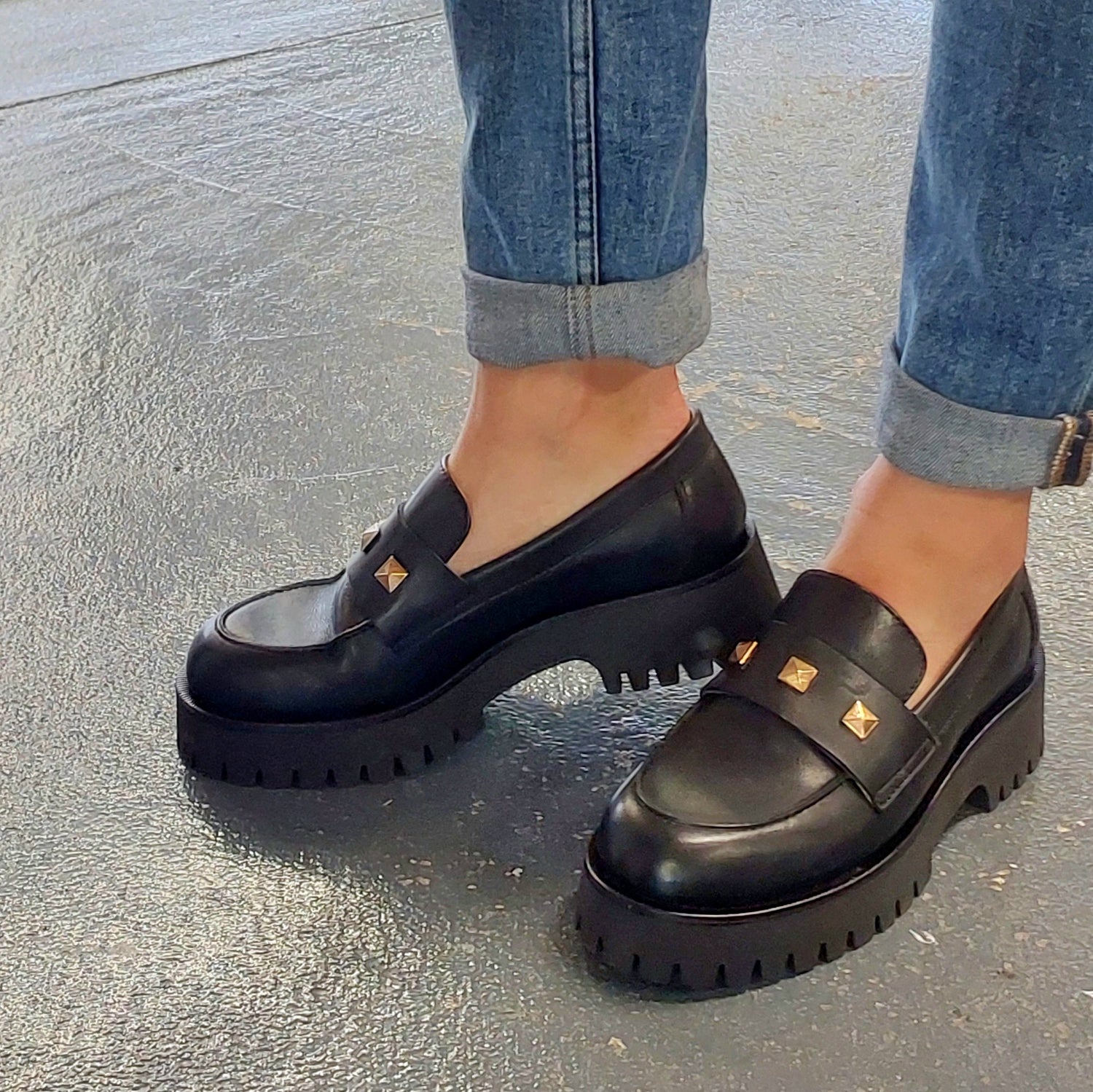 Collection of flat shoes from sneakers to loafers