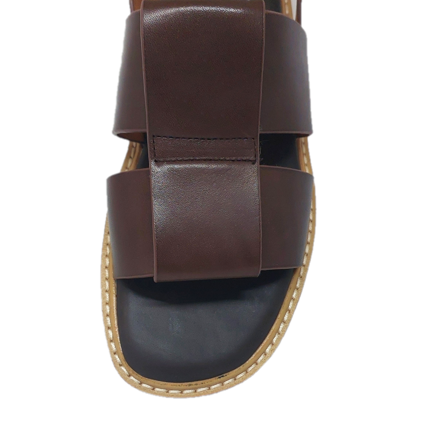 Women's EOS chestnut brown leather sandals