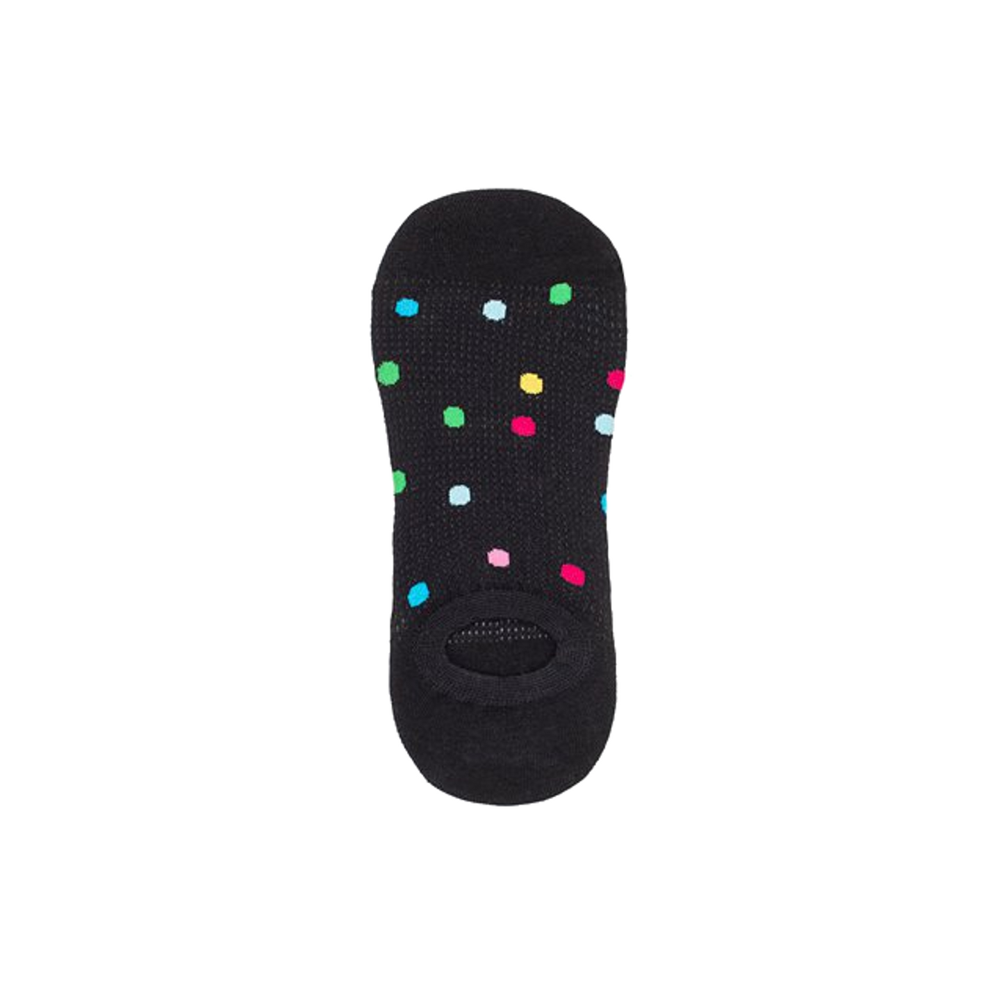 Antler No Show Sock Coloured Dots Black