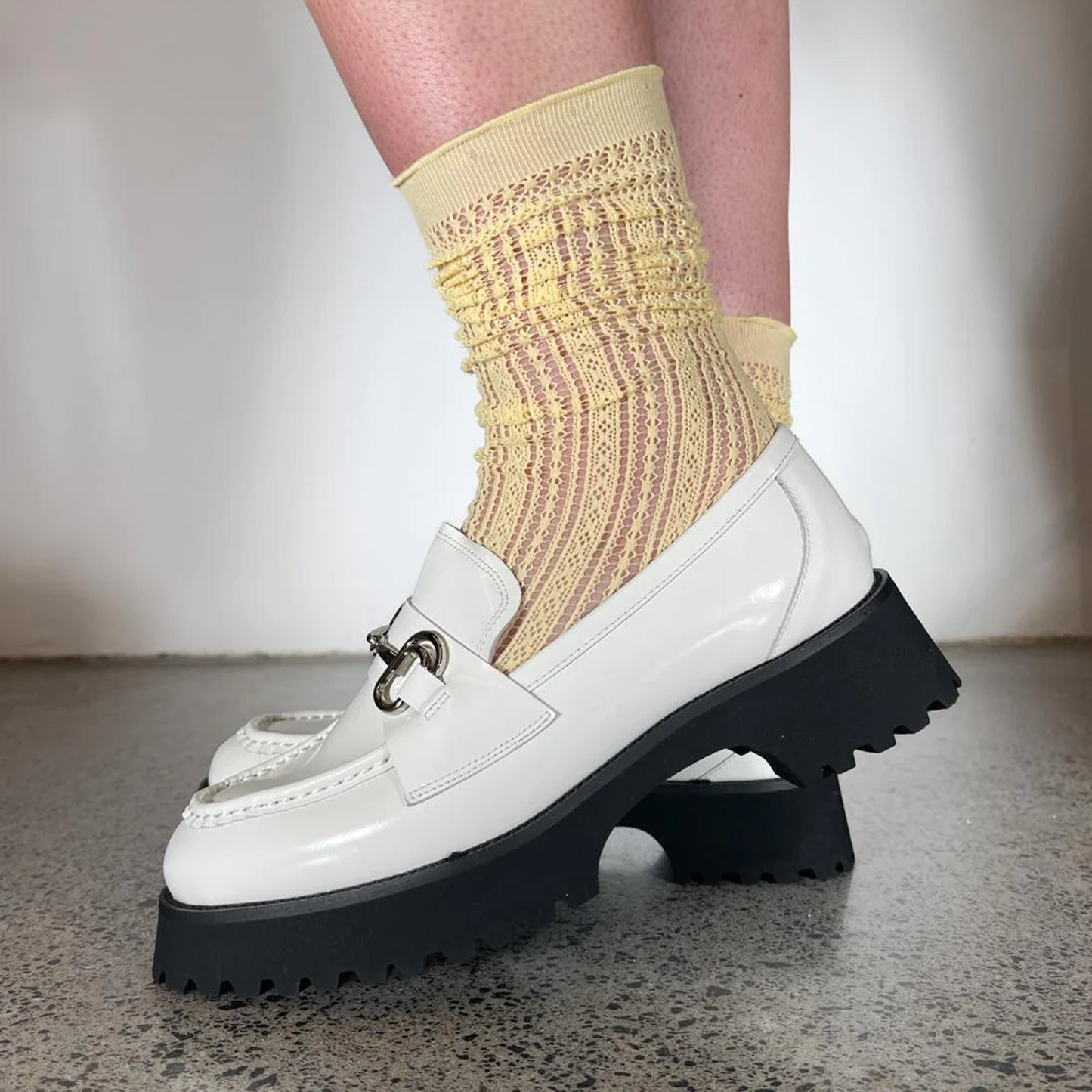Stripe Delight Sock Lemon