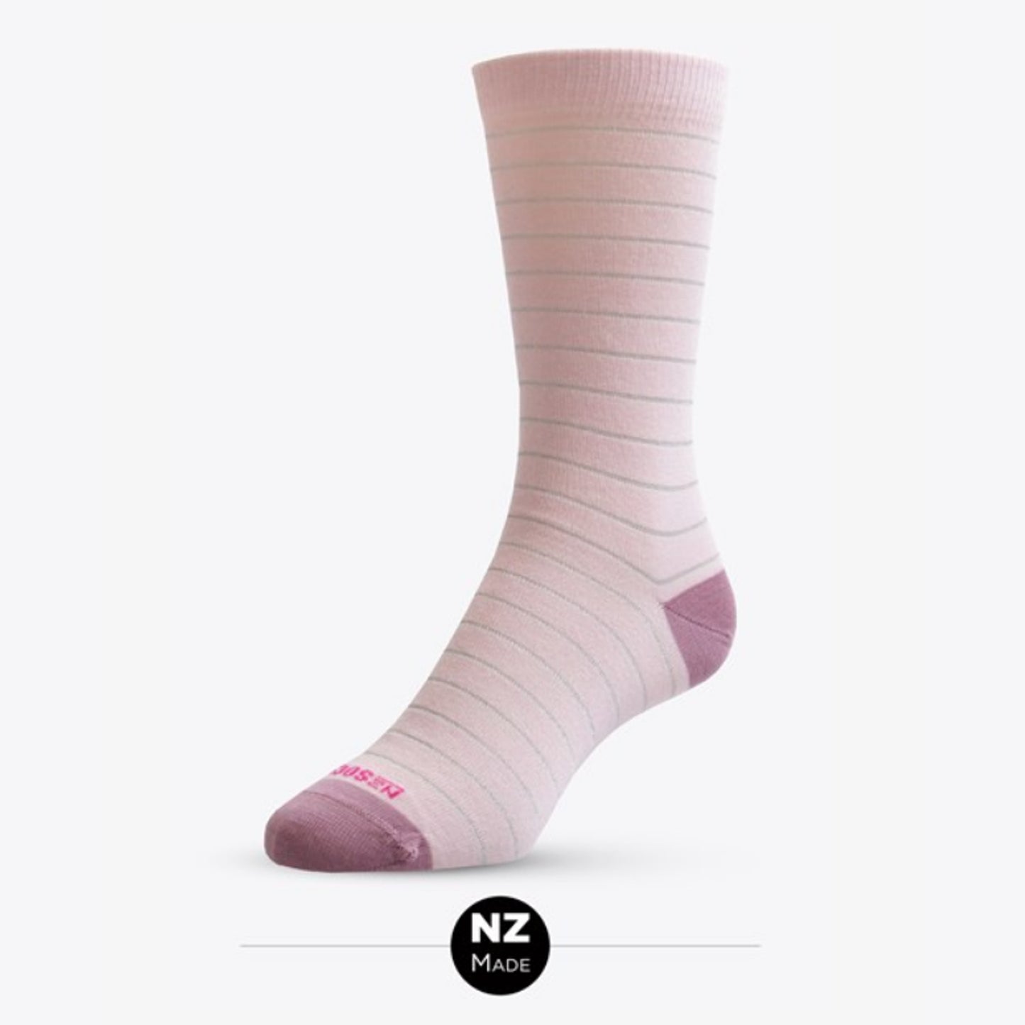 F354 Women's Merino Lurex Stripe 2pk Pink