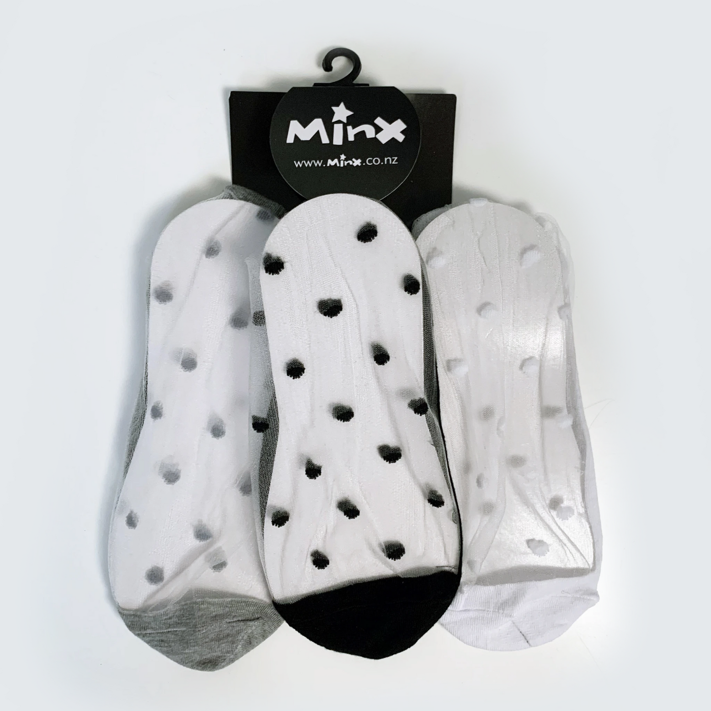 Minx Spot Sock Sheer 3pk