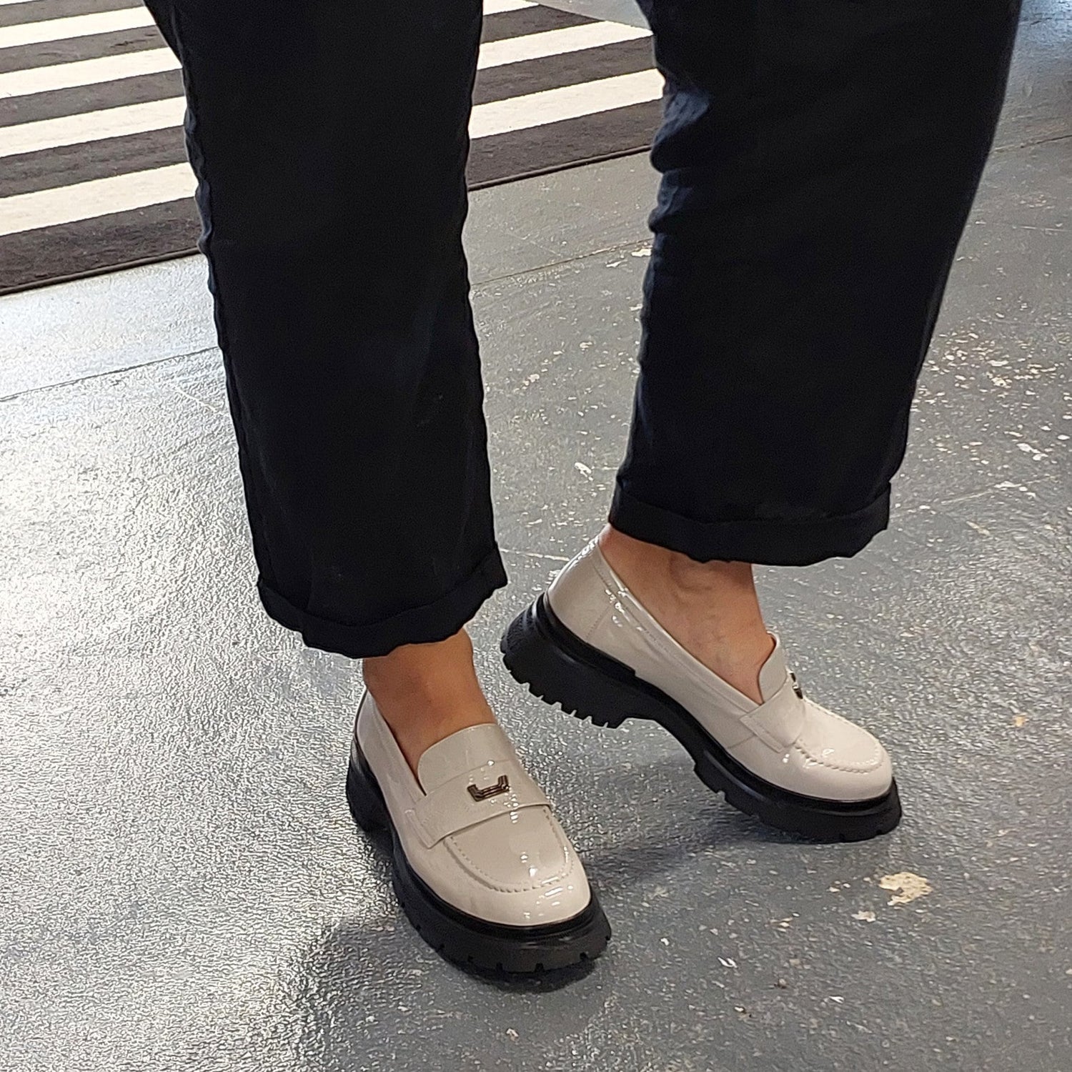 Collection of flat shoes from sneakers to loafers