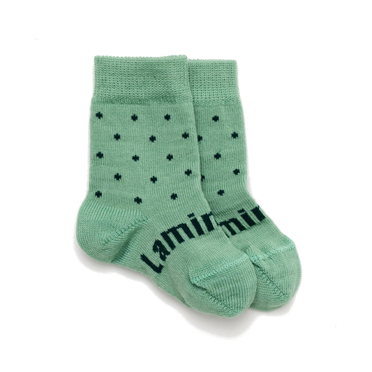 Baby Merino Wool Crew Socks Apple
