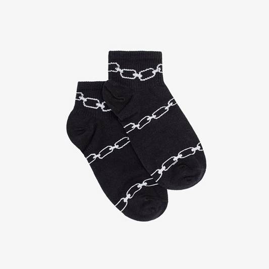 Antler Black Chain Ankle Sock
