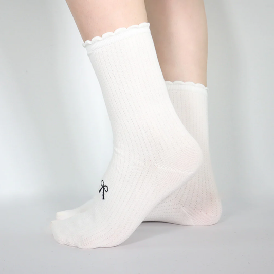 Bow Sock White