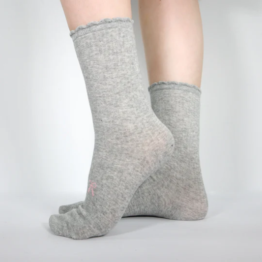 Bow Sock Grey