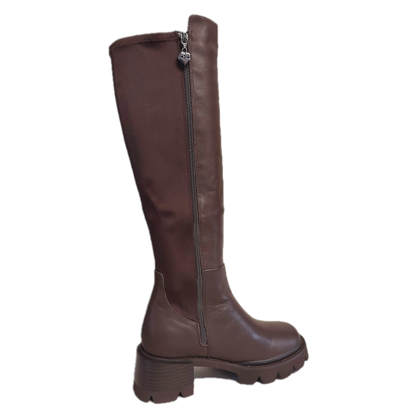 Women's Minx long brown leather boot