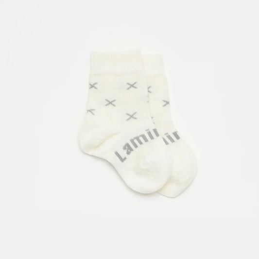 Baby Merino Wool Crew Socks Fox