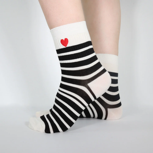 Love Line Sock White Stripe