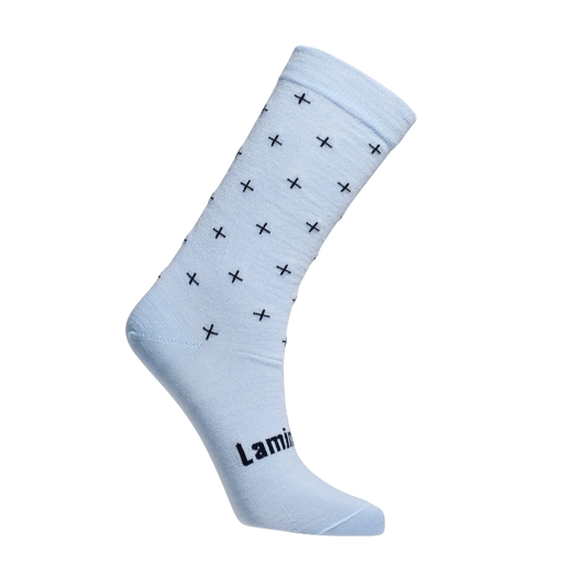 Lamington child's merino crew sock in light blue