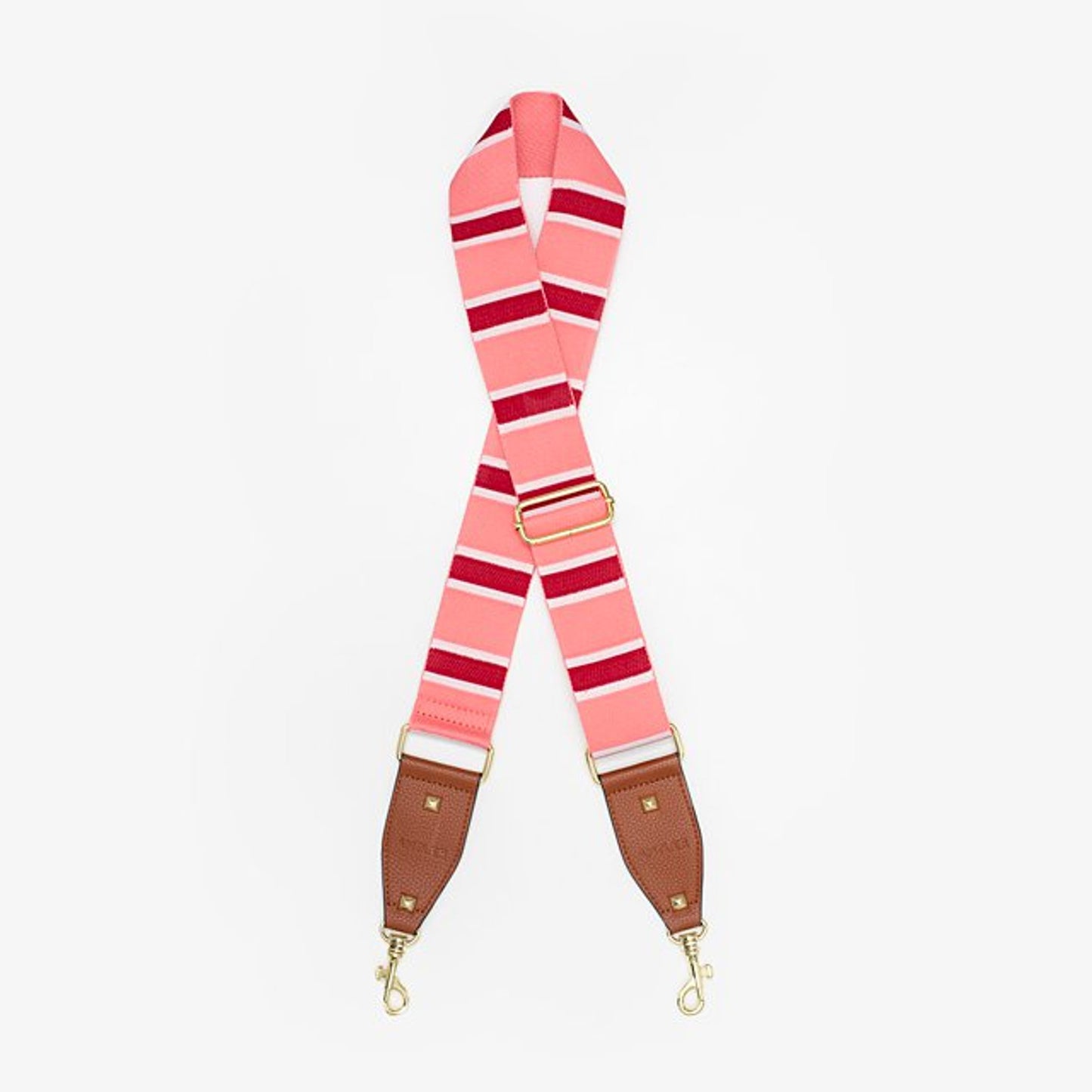 Antler Bag Strap Pink & White Stripe
