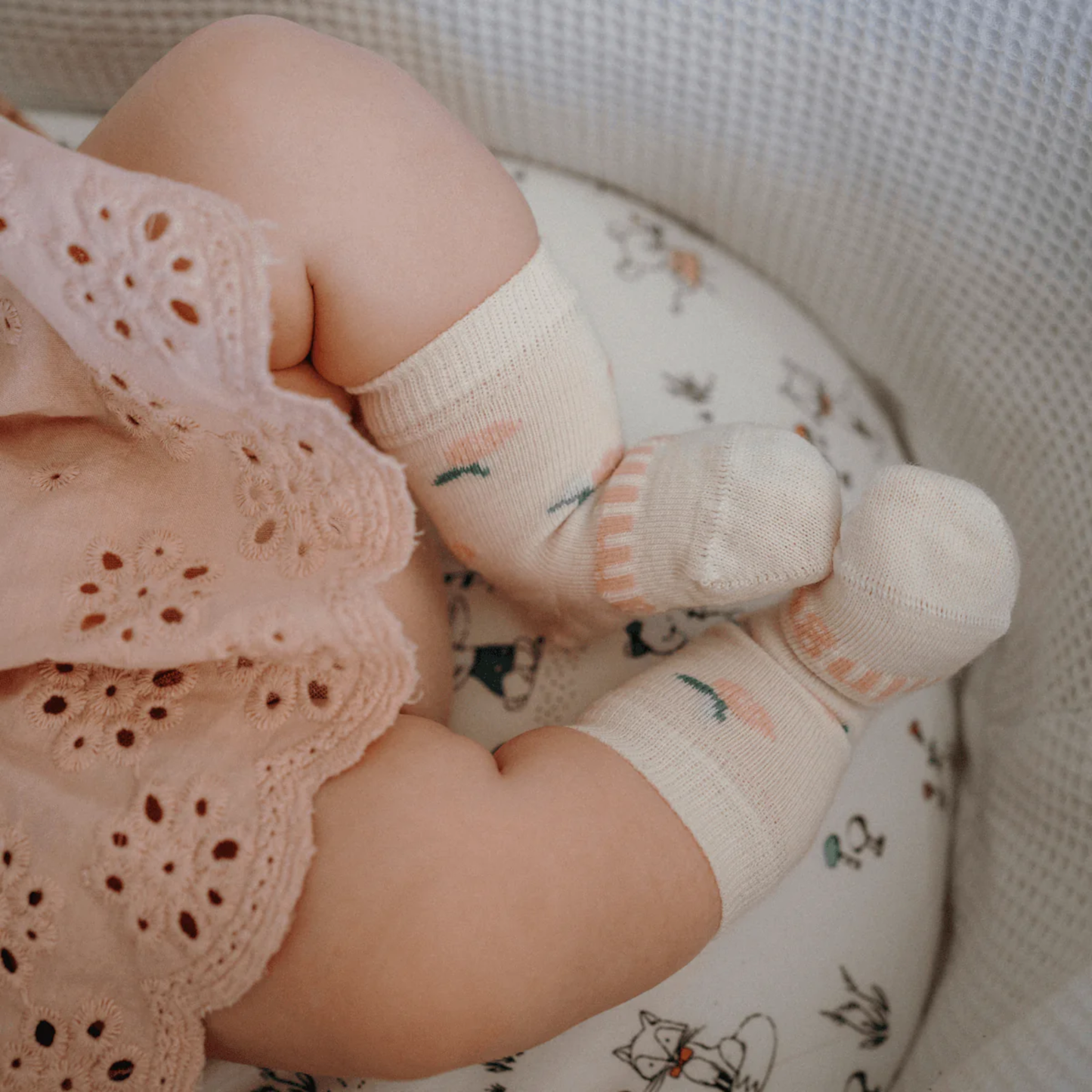 Baby Merino Wool Crew Socks Rosa