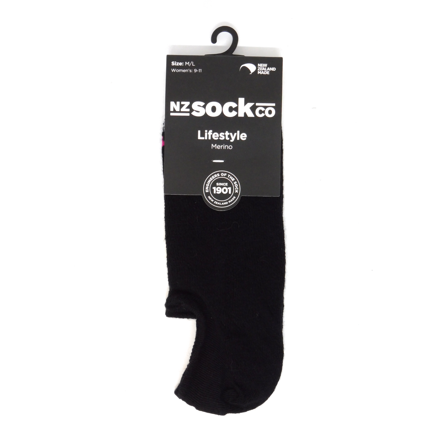 F450 Womens Merino Sneaker Sock Black