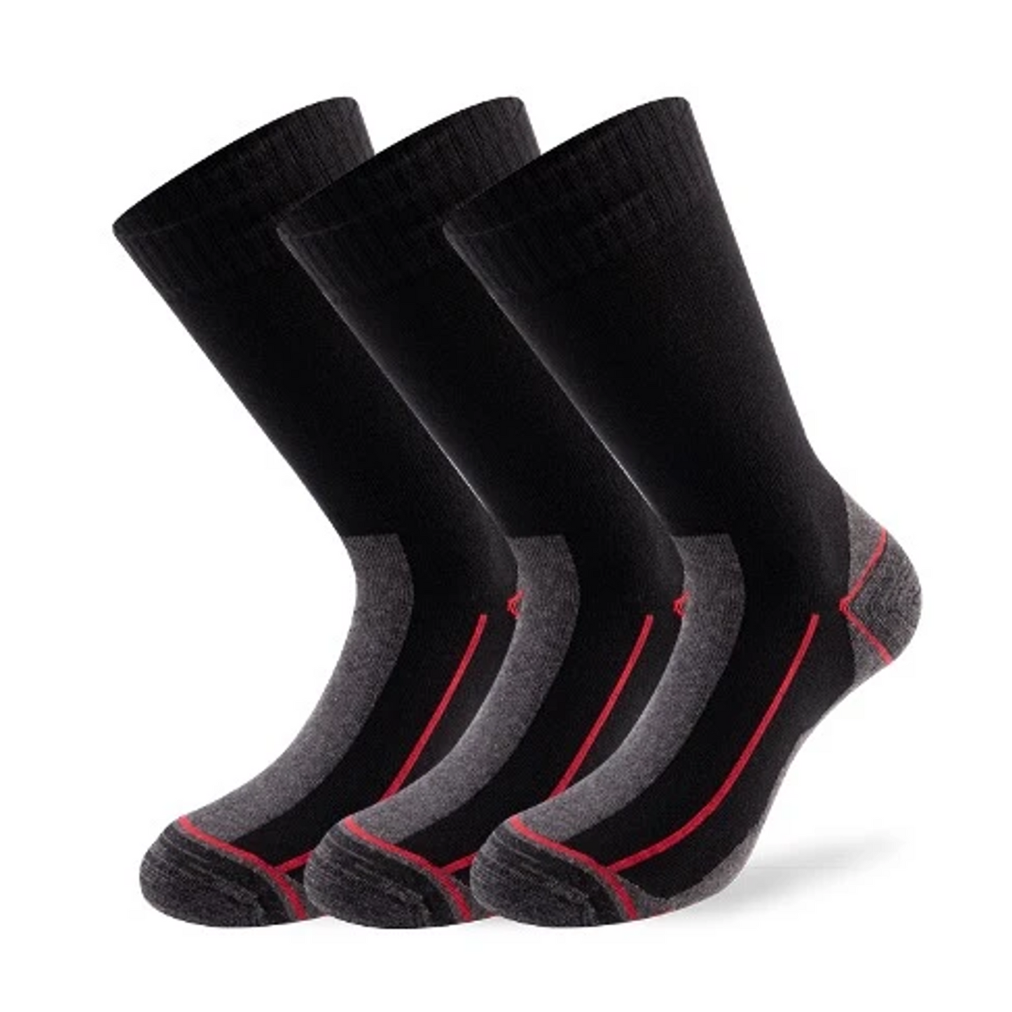 Lenz Men's Multisport Socks 3pk Black/Grey